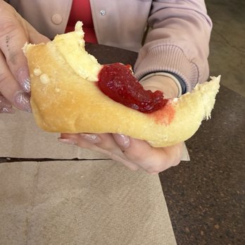 Lone Star Kolaches - The strawberry cream cheese kolache eaten the OG way. - Breakfast & Brunch Near Me - Pflugerville, Texas Lone Star Kolaches - The strawberry cream cheese kolache eaten the OG way. - Breakfast & Brunch Near Me - Pflugerville, Texas