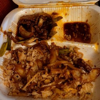 Egg Roll King - SO good! Mongolian Beef, with what's left of the Pork Fried Rice! - Chinese Near Me - Reno, Nevada