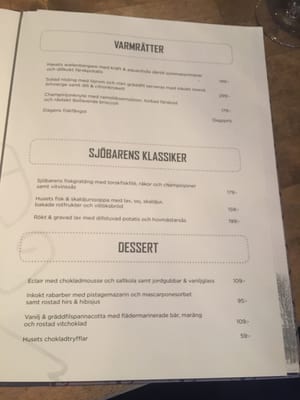 Menu photo 4 Restaurang Sjöbaren Göteborg, O Menu photo 4 Restaurang Sjöbaren Göteborg, O