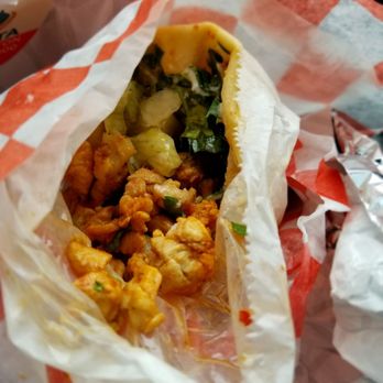 Sparta - The inside of the chicken gyro. Yummy, but SO messy. - Gas Stations Near Me - Warrington, Pennsylvania
