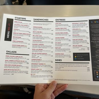 Luckys Cafe - Menu back - American Near Me - Dallas, Texas