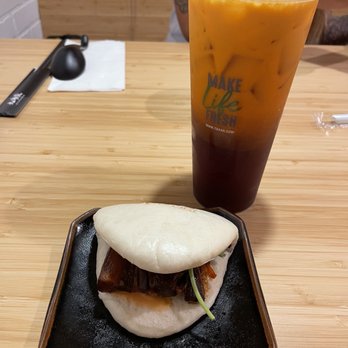 Kyuramen - Cherry Hill - Pork Bao slider. This was AMAZING! I don't know how they made the bread so pillowy and soft! The Pork was on point! - Ramen Near Me - Cherry Hill, New Jersey Kyuramen - Cherry Hill - Pork Bao slider. This was AMAZING! I don't know how they made the bread so pillowy and soft! The Pork was on point! - Ramen Near Me - Cherry Hill, New Jersey