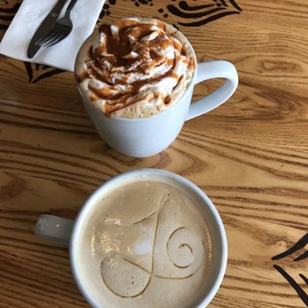 Lucky's Cafe - The special feature pumpkin spice latte, and Lucky's signature latte which was delicious with the right amount of honey. - Coffee & Tea Near Me - Cleveland, Ohio