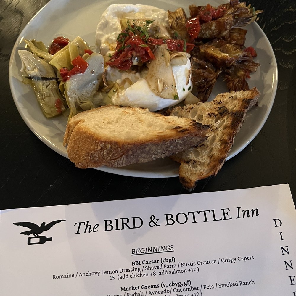 The Bird & Bottle Inn - Burrata and artichokes - Venues & Event Spaces Near Me - Garrison, New York