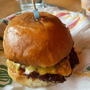 The Toasted Coconut - Large burger - New American Near Me - Houston, Texas The Toasted Coconut - Large burger - New American Near Me - Houston, Texas