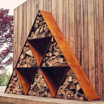 Pottery House - One of our Corten steel wood storage units - Home Decor Near Me - Bend, Oregon Pottery House - One of our Corten steel wood storage units - Home Decor Near Me - Bend, Oregon