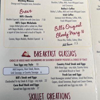 Bill's Cafe - Menu - Breakfast & Brunch Near Me - San Jose, California Bill's Cafe - Menu - Breakfast & Brunch Near Me - San Jose, California