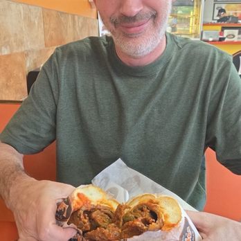 Luke's on Harlem - Southside Breaded Steak with Red Sauce Sandwich - Hot Dogs Near Me - Chicago, Illinois