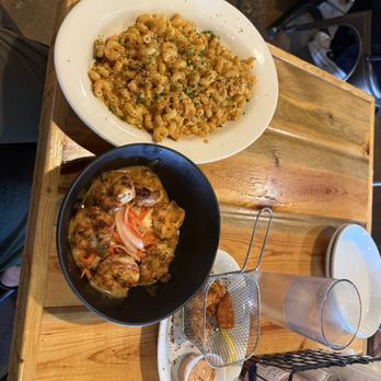 Trailhead Taphouse & Kitchen - Cajun Mac shrimp and grits catfish nuggets - Sports Bars Near Me - Golden, Colorado Trailhead Taphouse & Kitchen - Cajun Mac shrimp and grits catfish nuggets - Sports Bars Near Me - Golden, Colorado