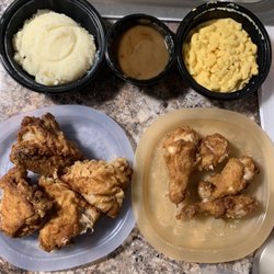 KFC - 4 thighs, 4 legs Mac & cheese, potatoes & gravy