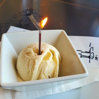 Thai House - Free bday dessert. With a sparkly funny "no blow out" candle - Thai Near Me - Monterey Park, California Thai House - Free bday dessert. With a sparkly funny "no blow out" candle - Thai Near Me - Monterey Park, California