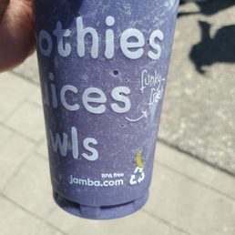 Electric blueberry lemonade smoothie, funky fresh!