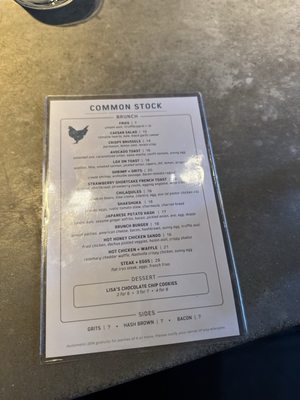 Menu photo 3 Common Stock San Diego, CA Menu photo 3 Common Stock San Diego, CA