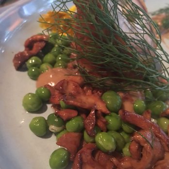 The Greenbriar Inn - I am not the best photographer but here is a pic of a portion if the chicken with chanterelles and peas.  just perfect. - New American Near Me - Boulder, Colorado
