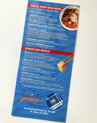 Menu photo 2 Island Fin Poke Saint Johns, FL Menu photo 2 Island Fin Poke Saint Johns, FL