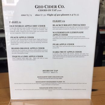 Geo Cider - Drink menu - Cideries Near Me - Squamish, British Columbia Geo Cider - Drink menu - Cideries Near Me - Squamish, British Columbia