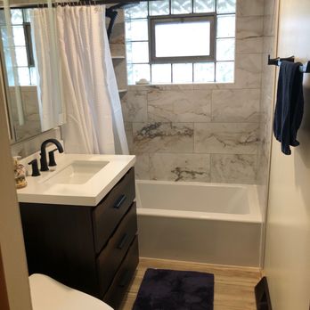 Fox Home Center - Vanity, mirror, towel bar, hook, and the shower/tub faucets from Fox Home Center. - Building Supplies Near Me - Alsip, Illinois