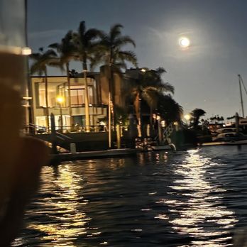 Gondola Getaway - Beautiful view of the canals with the moon above - Boat Charters Near Me - Long Beach, California