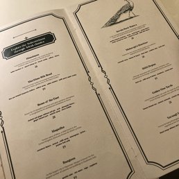 Drink menu