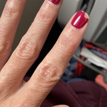Om Nails & Spa - 12 hours after getting a gel manicure done that I paid $36 for. Cheap poor quality. - Nail Salons Near Me - New York, New York Om Nails & Spa - 12 hours after getting a gel manicure done that I paid $36 for. Cheap poor quality. - Nail Salons Near Me - New York, New York