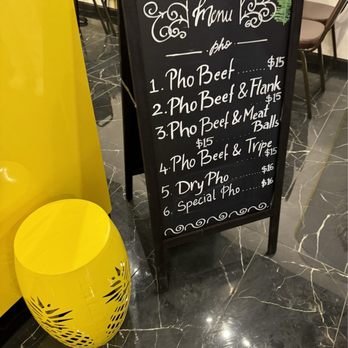 Tea Talk - Chalkboard Menu of Pho - Bubble Tea Near Me - Des Peres, Missouri