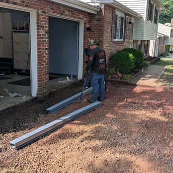Frontier Asphalt Services - Added a French drain but also leveled it correctly for waterflow - Masonry/Concrete Near Me Frontier Asphalt Services - Added a French drain but also leveled it correctly for waterflow - Masonry/Concrete Near Me