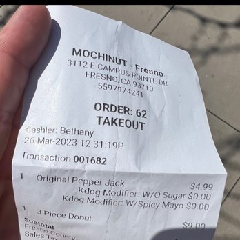 Mochinut - Very disappointing waited for 20 mins for one corndog !!! A - Hot Dogs Near Me - Fresno, California Mochinut - Very disappointing waited for 20 mins for one corndog !!! A - Hot Dogs Near Me - Fresno, California