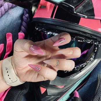 Nail Palace - Nail set pink, pink helmet - Nail Salons Near Me - Temecula, California Nail Palace - Nail set pink, pink helmet - Nail Salons Near Me - Temecula, California
