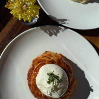 Pasta Sisters - Pasta Arrabbiata with burrata - Italian Near Me - Culver City, California Pasta Sisters - Pasta Arrabbiata with burrata - Italian Near Me - Culver City, California