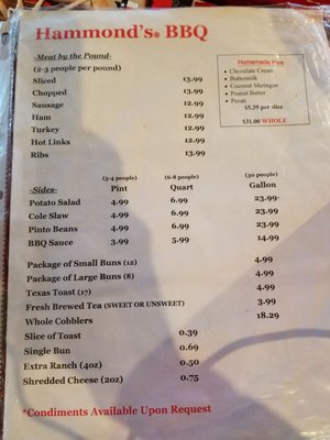Menu photo 6 Hammond's BBQ Glen Rose, TX