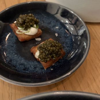 The Duck & The Peach - Starter snack with caviar - New American Near Me - Washington, DC, District of Columbia The Duck & The Peach - Starter snack with caviar - New American Near Me - Washington, DC, District of Columbia