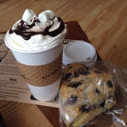 S'mores hot cocoa and blueberry scone S'mores hot cocoa and blueberry scone