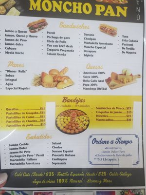 Menu photo 2 Moncho Pan San Juan, PR