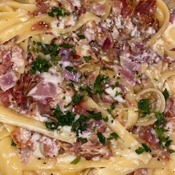 The Roman Gourmet - Fettuccine Carbonara - Pizza Near Me - Hillsborough, New Jersey The Roman Gourmet - Fettuccine Carbonara - Pizza Near Me - Hillsborough, New Jersey