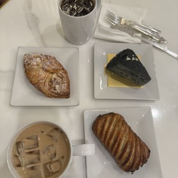 Marvel Cake - chocolate croissant, almost croissant, hokkaido crepe cake, iced latte, iced americano - Bakeries Near Me - Campbell, California