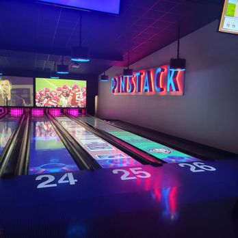 Pinstack - The Happy Birthday message was a nice touch for our daughters 24th birthday and assigned us to Lane 24. Nice! - Bowling Near Me - Allen, Texas