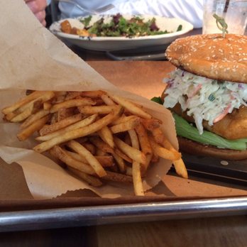 Tricky Fish - fish sandwich with side of fries - Seafood Near Me - Richardson, Texas Tricky Fish - fish sandwich with side of fries - Seafood Near Me - Richardson, Texas
