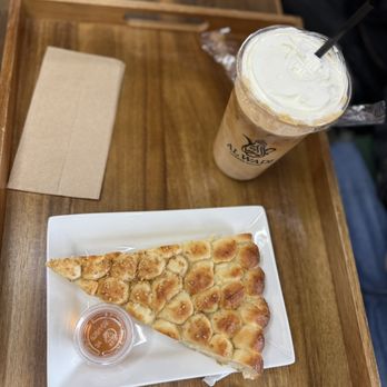 Al Wadi Coffee House - Banana bread iced late and bubble bread - Coffee & Tea Near Me - Milwaukee, Wisconsin