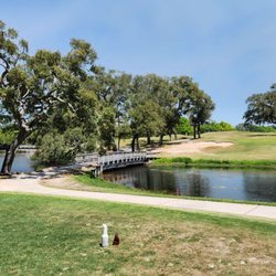 Penscola Navy Base AC Read Golf Course - Par 3 over water. He made it!