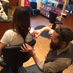 Cutting the pony tail.