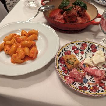 Carbone - Meatballs, spicy rigatoni, meat and cheese - Italian Near Me - New York, New York Carbone - Meatballs, spicy rigatoni, meat and cheese - Italian Near Me - New York, New York