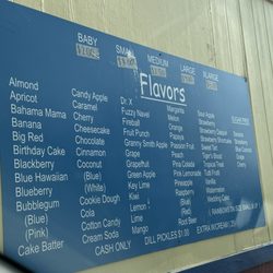 Sno Cone Shack - Menu