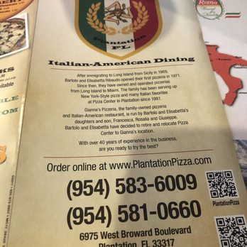 Gianna's Pizza Center - Menu - Pizza Near Me - Plantation, Florida Gianna's Pizza Center - Menu - Pizza Near Me - Plantation, Florida