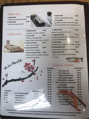 Menu photo 6 Flying Roll Duluth, GA