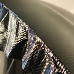 Auri Auto Styling - Carbon fiber hood ready for post heat and trimming!
