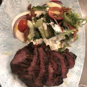Some Random Bar - Steak with grilled romaine blue cheese salad - New American Near Me - Seattle, Washington