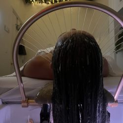 Brainwashed LA - Client during deluxe head spa