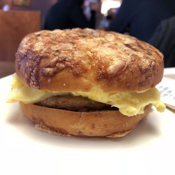 Panera Bread - Sausage sandwich on Asiago bagel - Sandwiches Near Me - Evansville, Indiana
