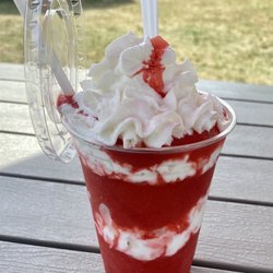 Zoom In Eatery - Strawberry shortcake slushie