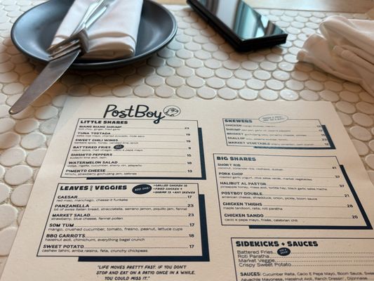 Menu photo 2 PostBoy New Buffalo, MI